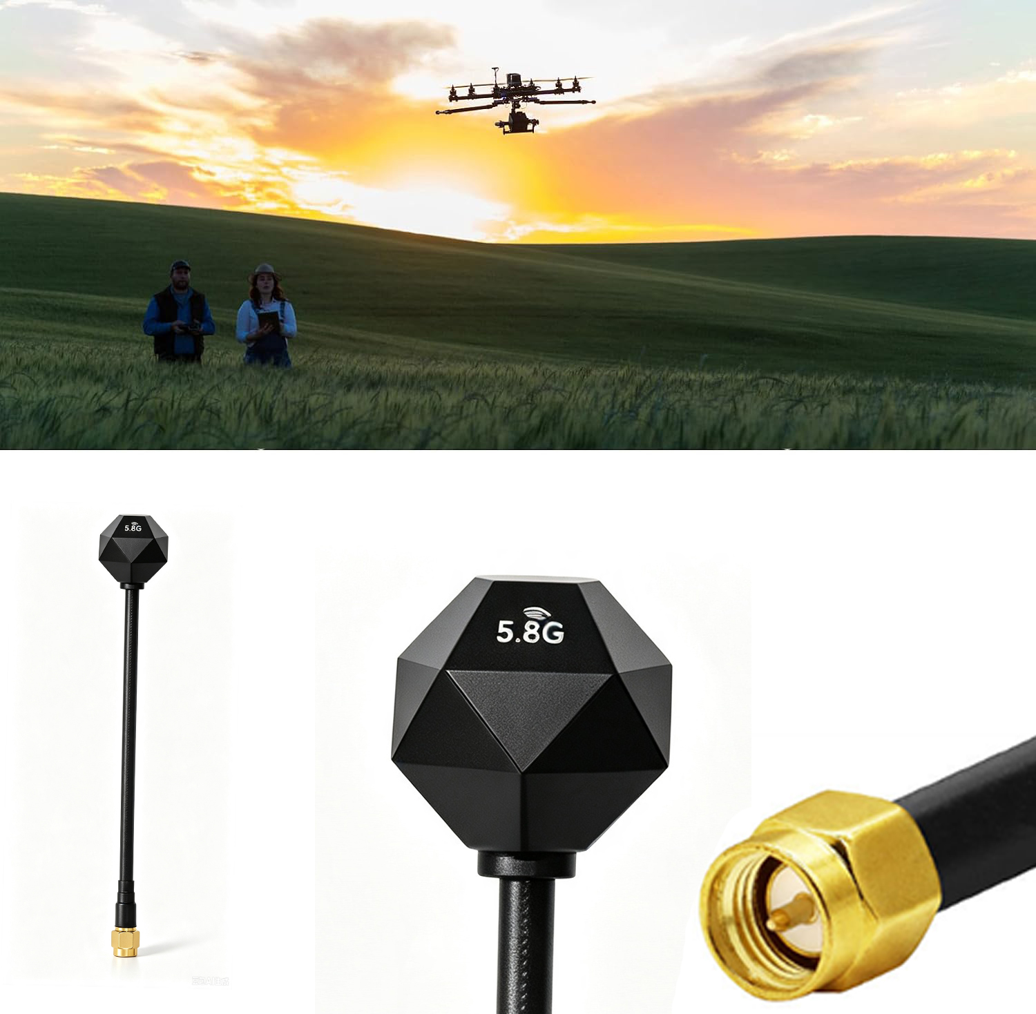 Antena 5.8GHz 3.5dBi LHCP RP S - Drone Racing Antenna ulasan dan harga